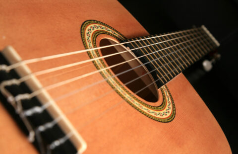 guitar guitar with dark background